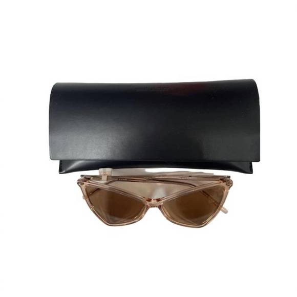 NEW SAINT LAURENT jerry cat eye sunglasses in blush - Picture 3 of 4